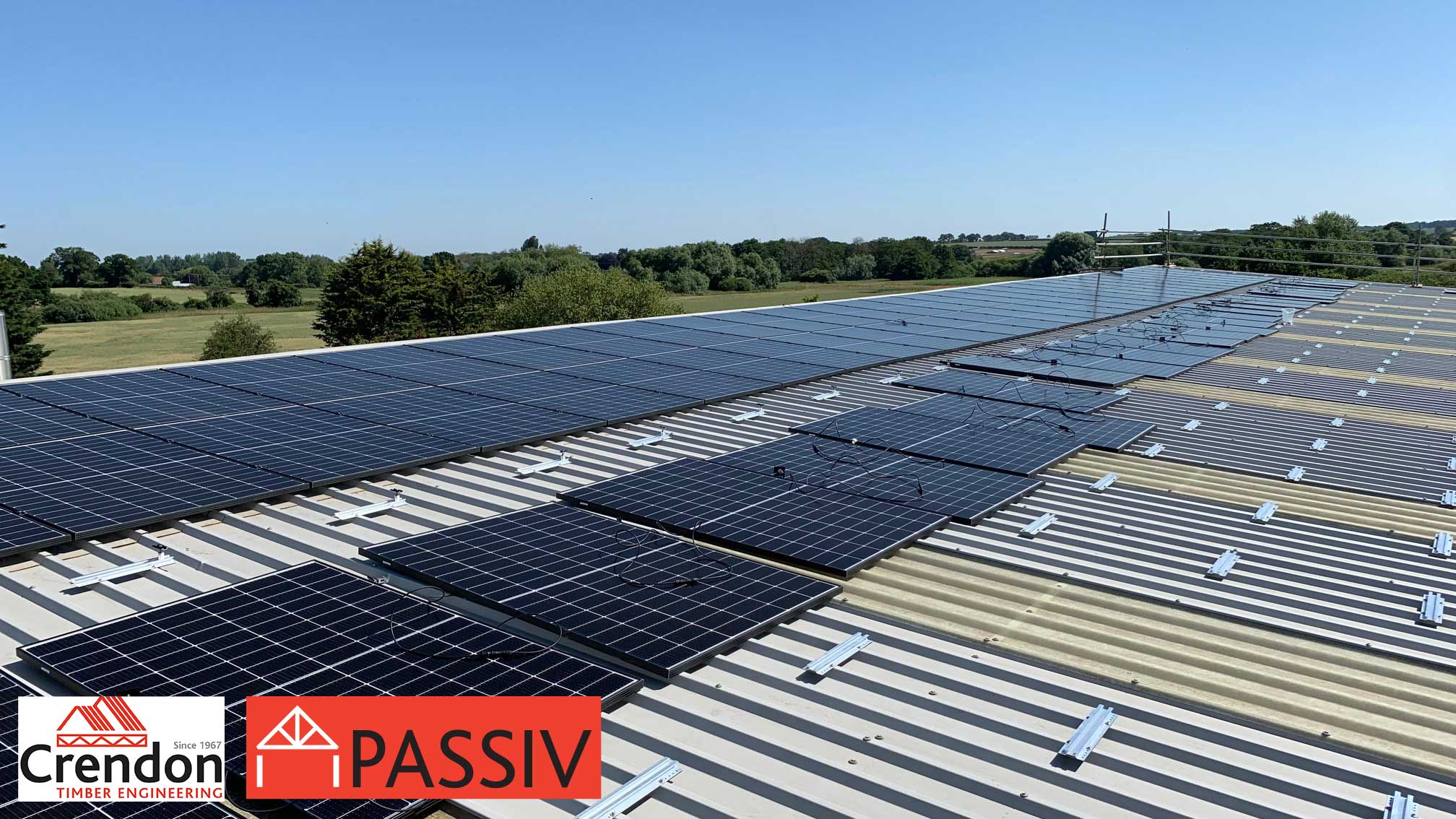 Major Solar PV Installation nearing completion at Crendon East Harling, Norwich. This is part of our Group Zero Carbon Plans to generate 100% of our Electricity requirements from our own on site Solar PV facilities