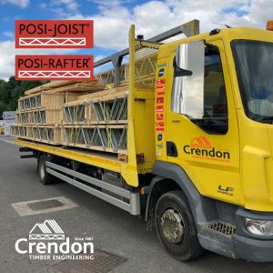 Another Full Load of 421 mm Deep, 8m Span Posi-Joists for a large Flat Roof on a Block of Flats all Delivered 100% On Time In Full from Crendon, Long Crendon Branch