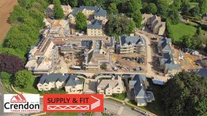 Full design, supply and installation package of roof trusses, dormer structures and solid oak porch canopies on Siddington Park retirement village project in Cirencester