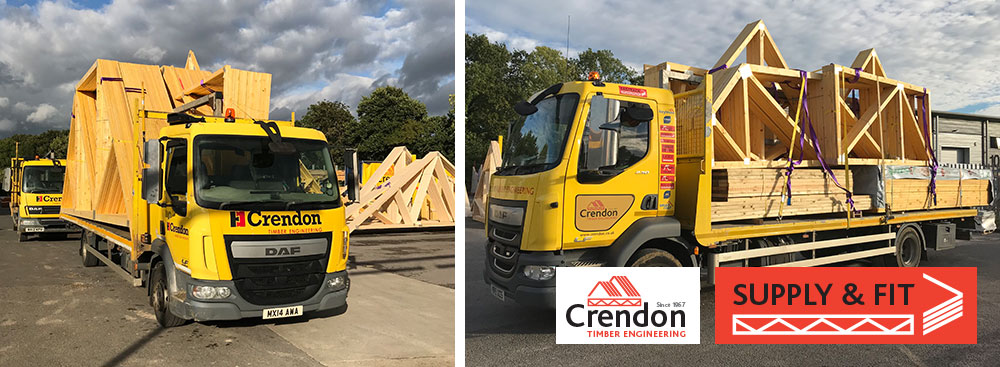 Full load of Flat Top and Box Trusses for a commercial Supply & Fit Project all loaded for delivery 100% On Time In Full