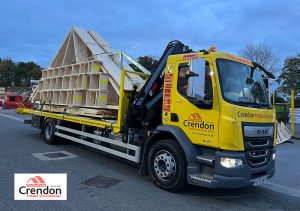Our new HIAB lorry “The Logfather” out for its maiden journey, delivering roof trusses and gable ladders, part of our continued investment to improve efficiency. - 15/11/22