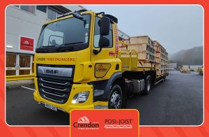 The second of 4 full loads of PS16 (421mm deep) Posi-Joists on its way