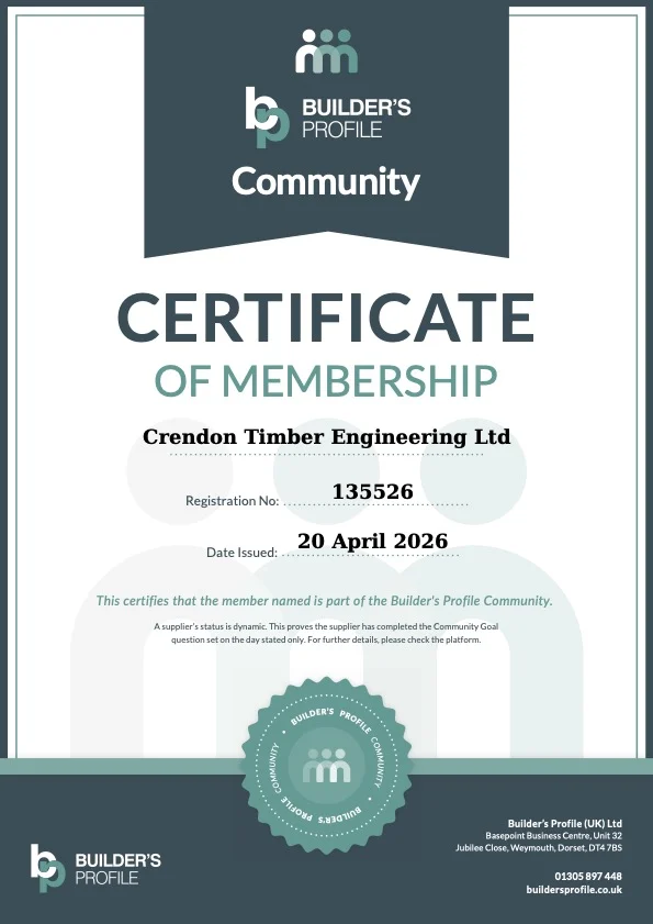 Screenshot of Builder's Profile Certificate