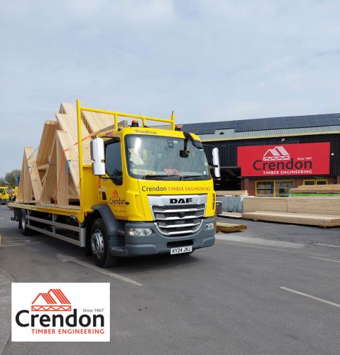 Woodman, our brand new rigid lorry, leaving the Glastonbury branch on its first delivery, On Time In Full, for a site in Bridgwater.