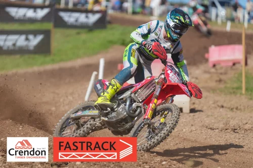 man on a dirt bike going round a corner