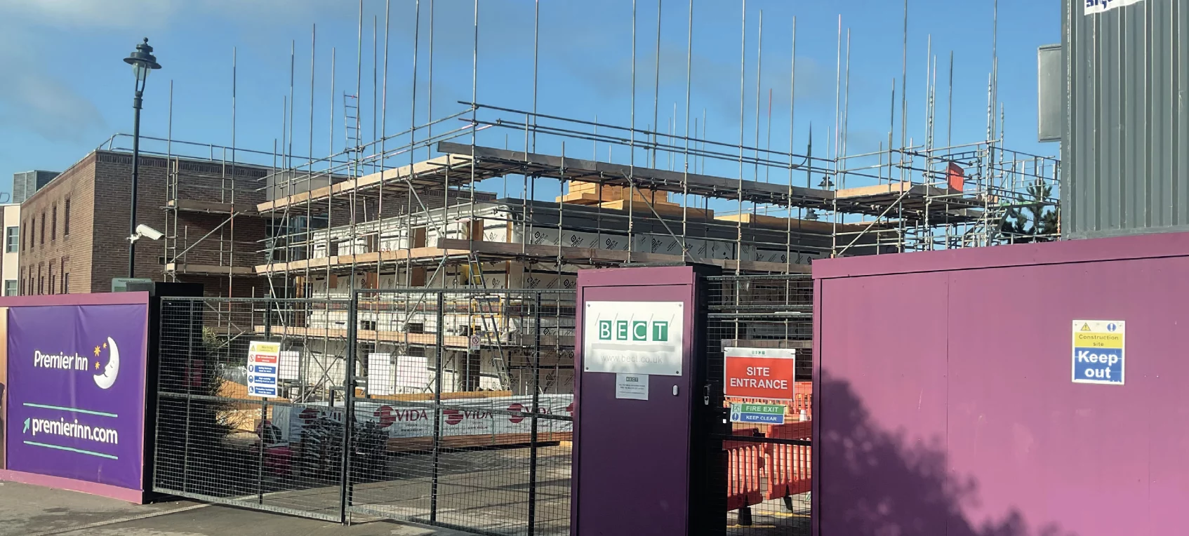 Building site from outside view