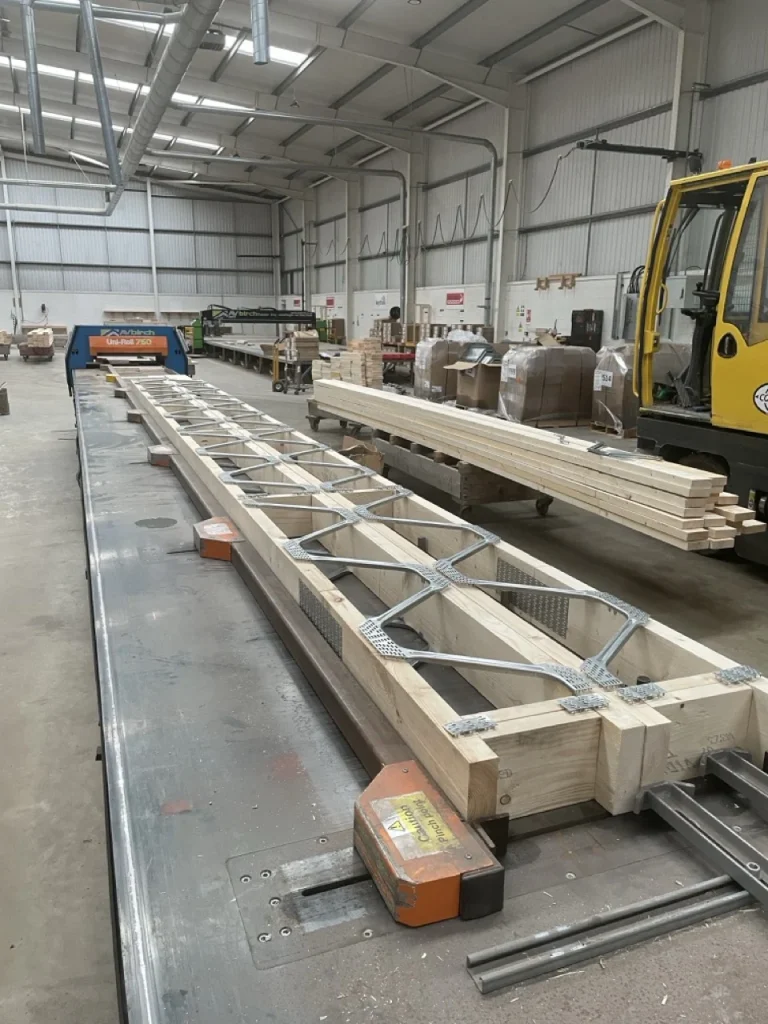 Posi joist being prepared in factory
