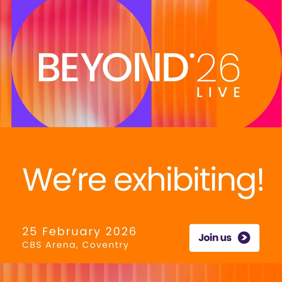 An orange graphic with details of the Beyond'26 Live details written on it
