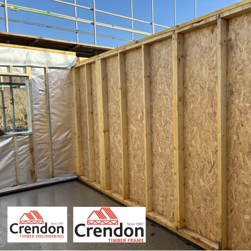 A timber frame wall