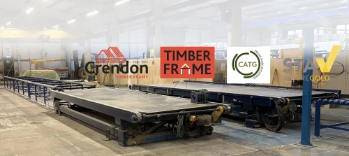 New Butterfly Tables and Roller System installed and operational at Crendon Timber Frame, increasing our manufacturing output and efficiency for 2026.