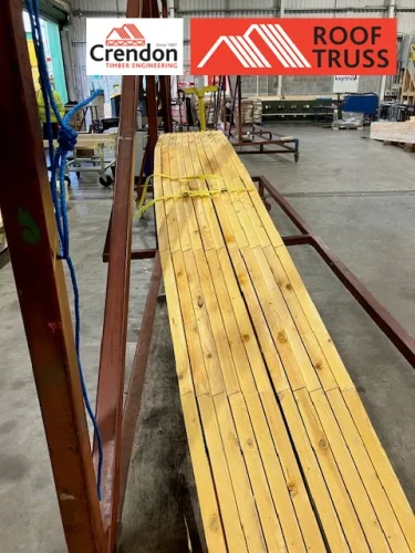 A birdseye view of the curved Roof Truss