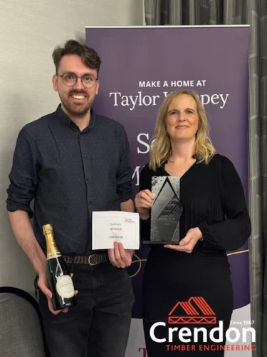 Crendon awarded Supplier of the Year by Taylor Wimpey.