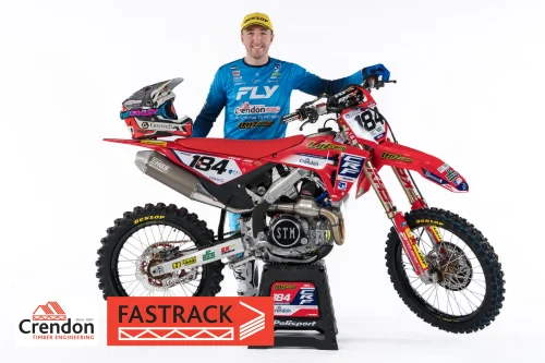 Carpenter with the Crendon FASTRACK Honda CRF450R.