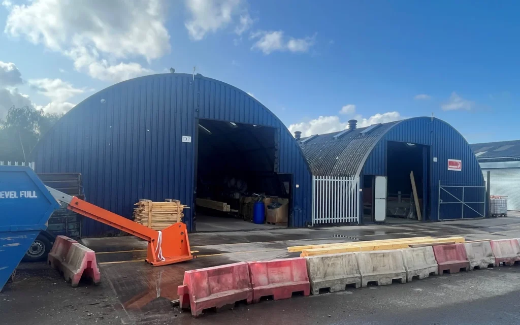 Blue tunnel storage containers