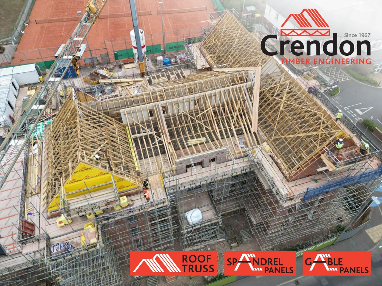 We’ve designed and supplied the timber roof structure for a four-storey block of affordable apartments near Wells, Somerset.