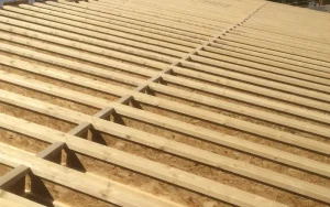 Materials making a flat layer in a construction project