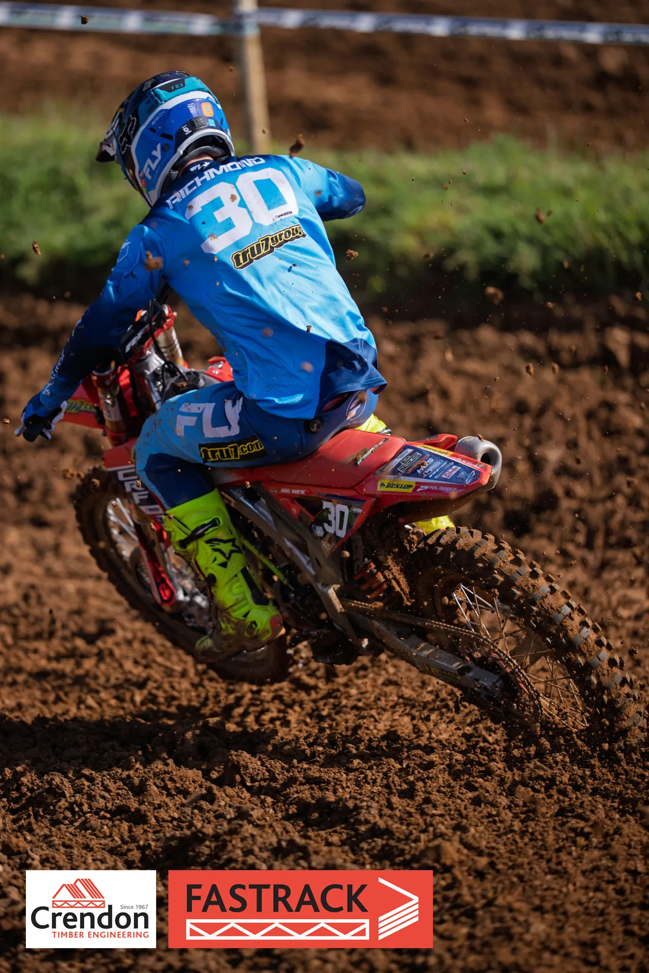 Motocross biker on a dirt track