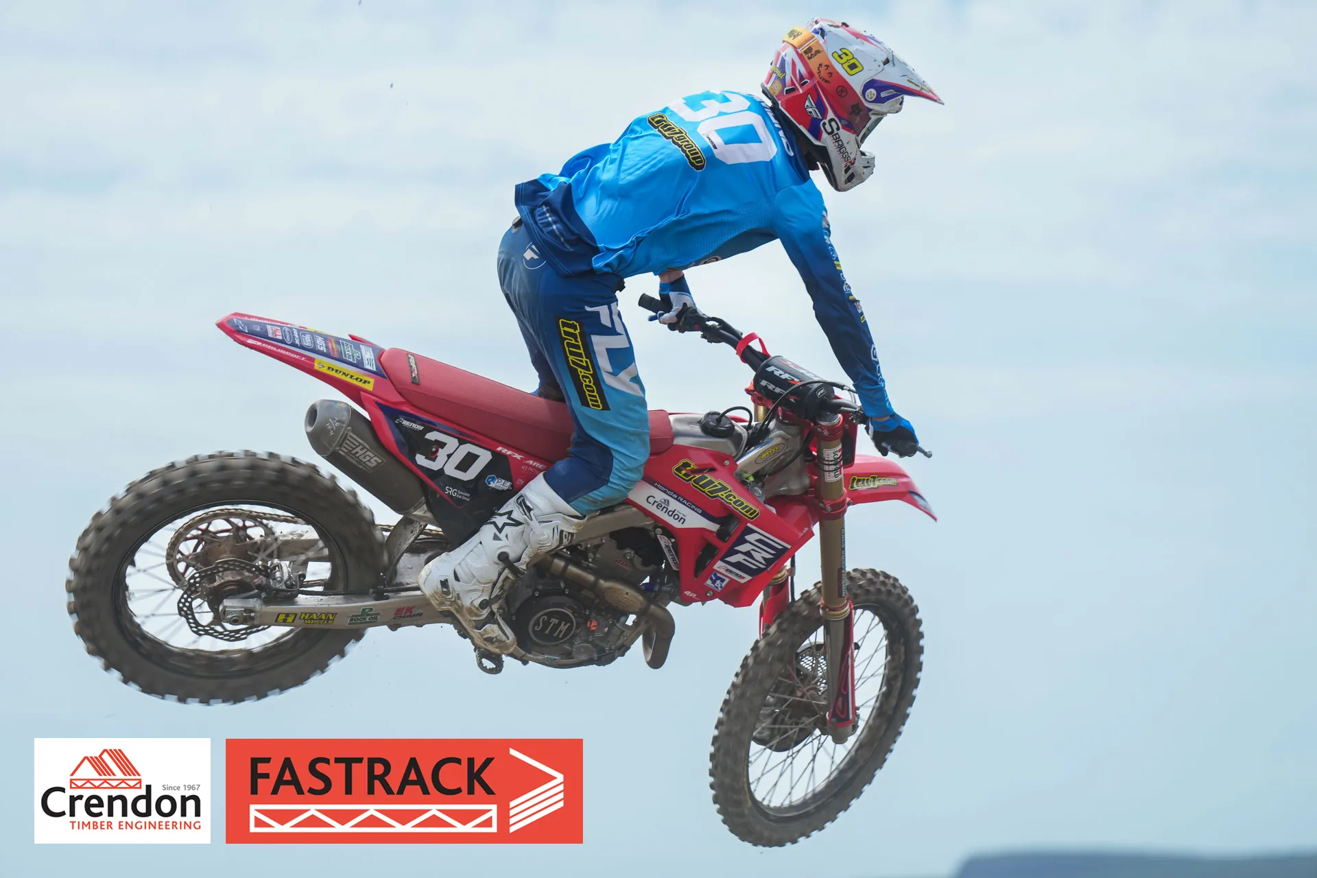 Motocross biker on a dirt track