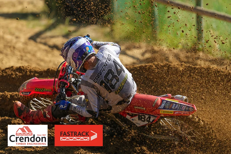 Motorcross rider on course