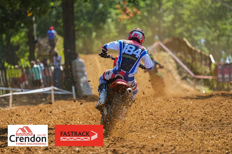 Motorcross rider on course