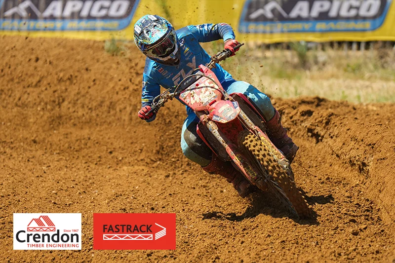 Motorcross rider on course