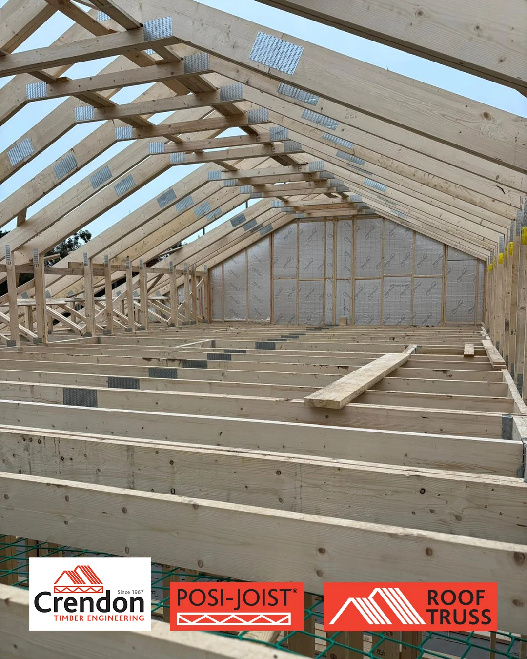 Crendon Washington designed and manufactured Attic Trusses and Posi-Joist metal web joists for homes in Newcastle upon Tyne and County Durham