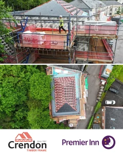Our Ebbw Vale and Glastonbury teams worked in collaboration recently to complete a 14-bedroom, two-storey extension to the Premier Inn in Merthyr Tydfil