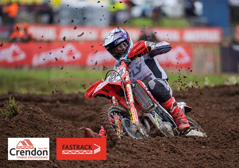 Red Dirt Bike on Course