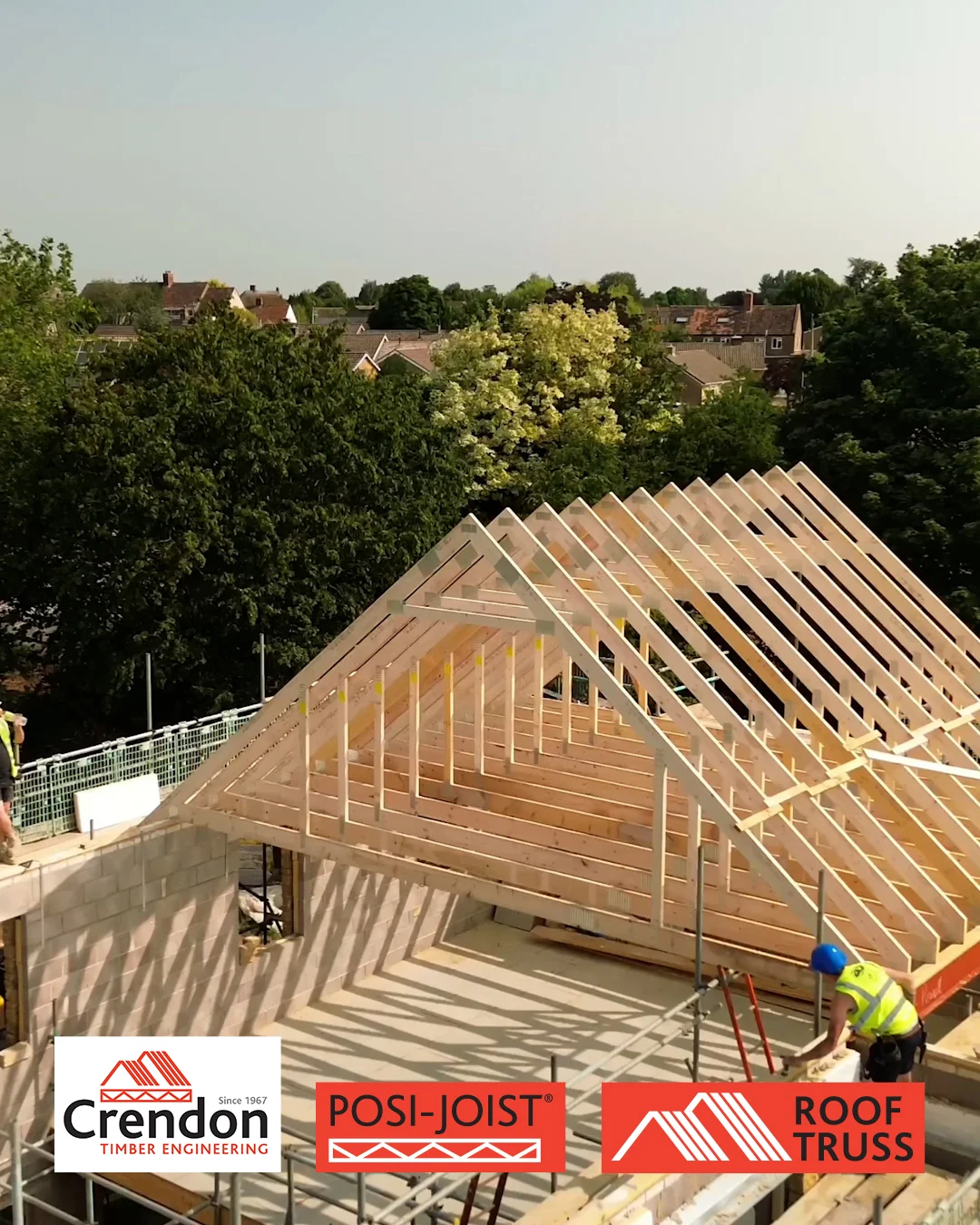 CRENDONMAWBUILD Crendon Glastonbury recently designed, manufactured, and supplied Attic Trusses and 253mm deep Posi-Joist metal web joists for a development in Merriott, Somerset
