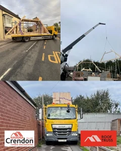 Excellent manoeuvring from our skilled driver ensured these Attic Trusses were delivered 100% On Time, In Full to a residential project just down the road from our Kirkby-in-Ashfield branch.