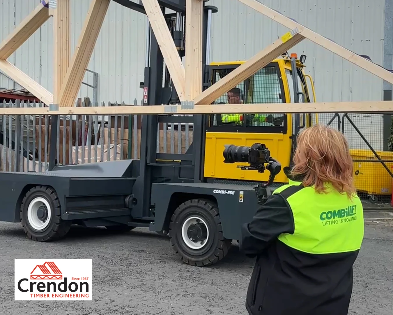 Combilift electric Sideloader with Roof Trusses 