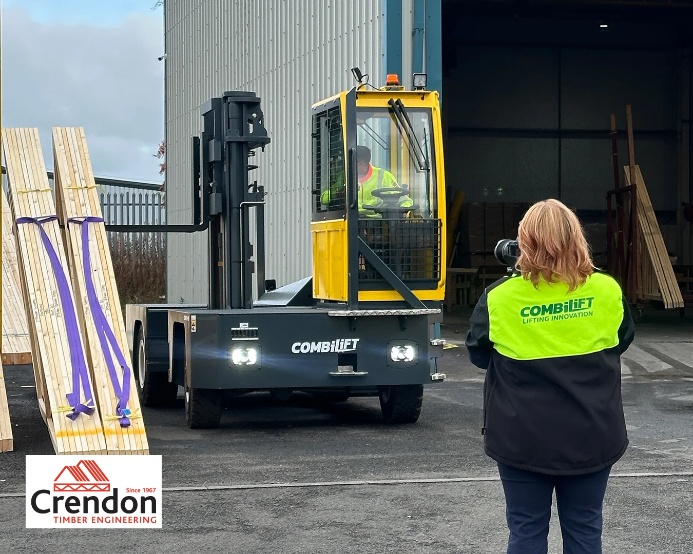 Combilift electric Sideloader with Roof Trusses 